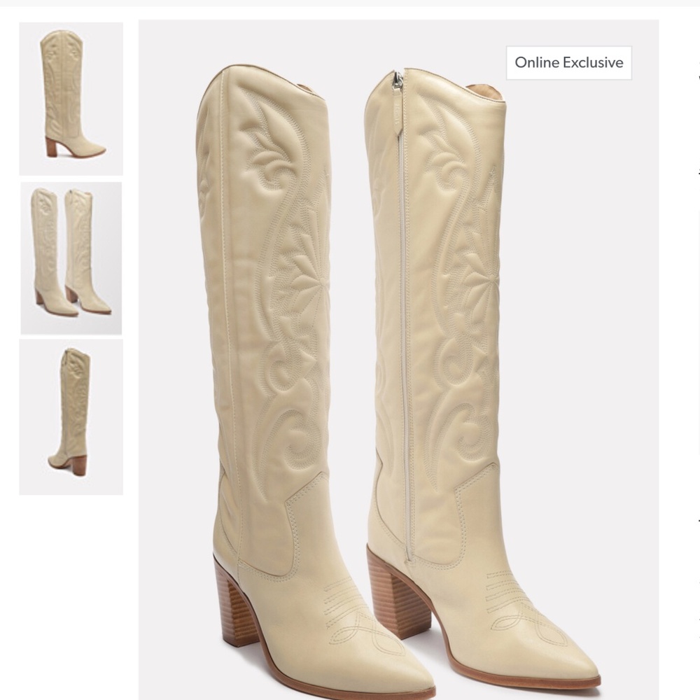Schutz Maryana block heel cowboy boots size 5.5